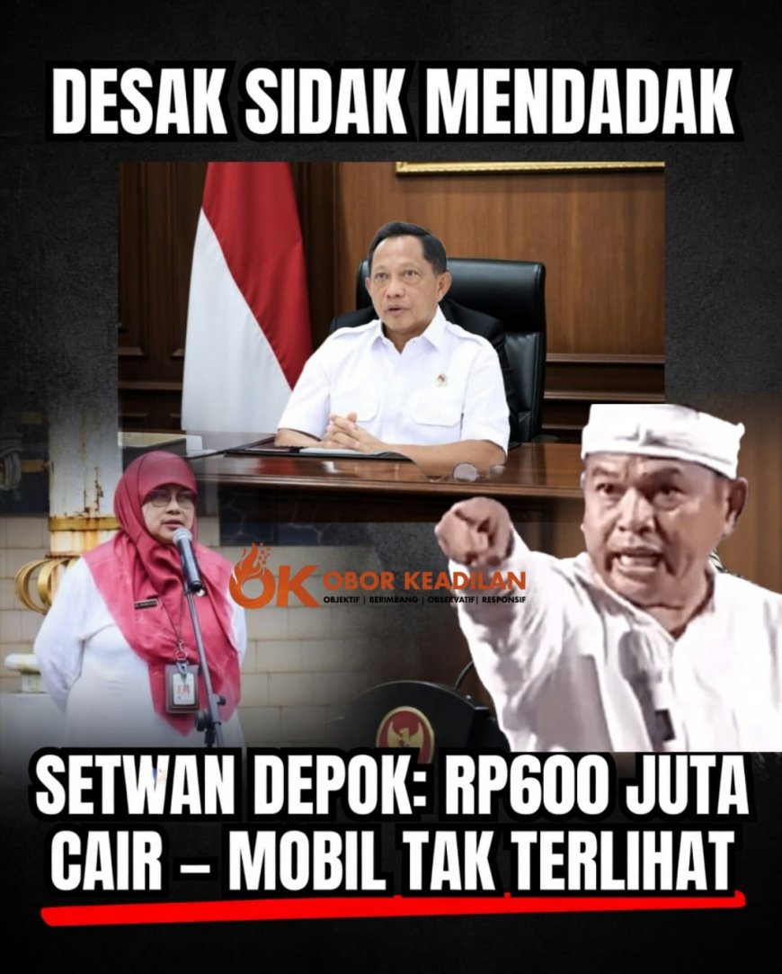 Rp600 Juta Cair, Barang Tak Terlihat—Desakan Sidak Setwan Depok Menguat