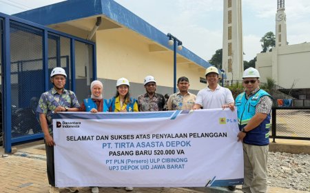 PLN Berhasil Lakukan Penyalaan Pasang Baru 520.000 VA untuk PT Tirta Asasta Depok