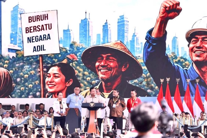 Dalam Acara Mayday 2026 Di Monas: Prabowo Temui Buruh Dan Sampaikan 6 Janji, Untuk Kesejahteraan Buruh