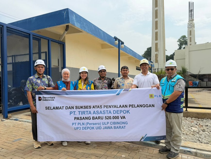 PLN Berhasil Lakukan Penyalaan Pasang Baru 520.000 VA untuk PT Tirta Asasta Depok