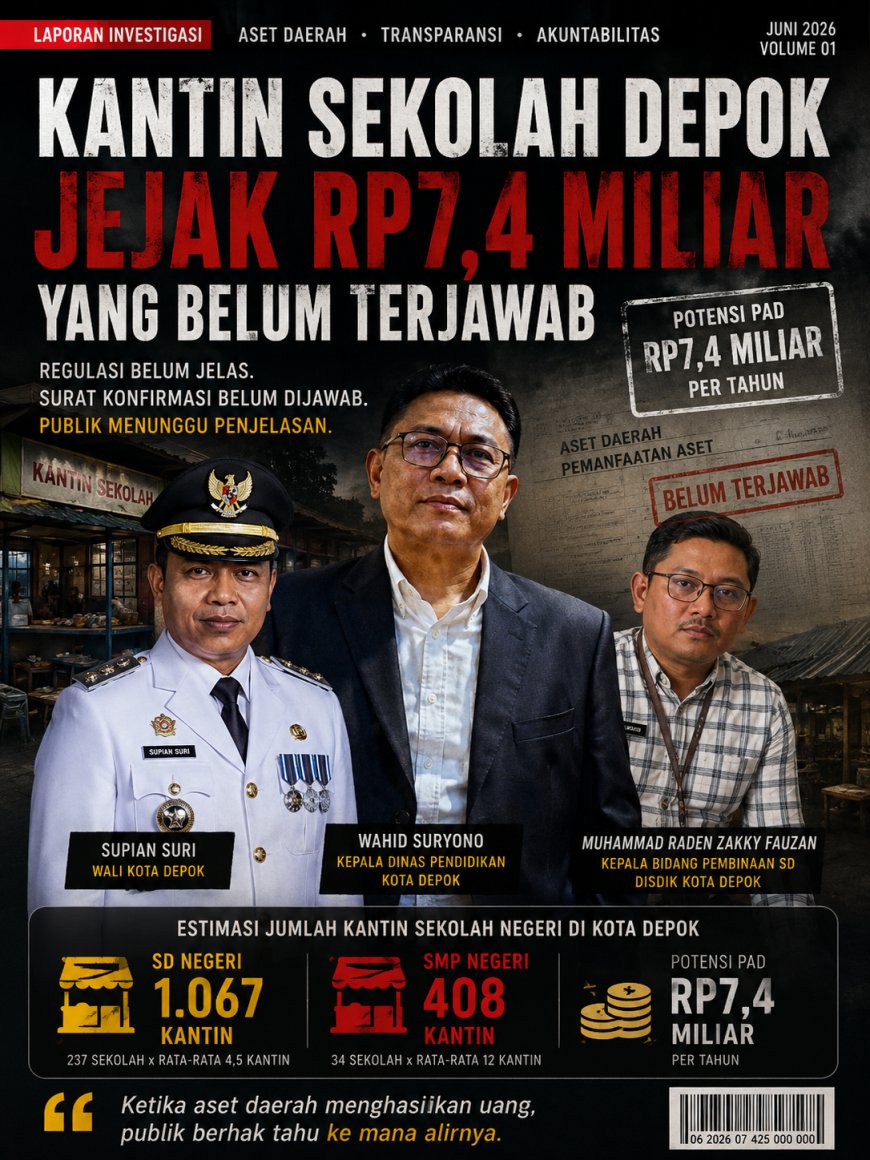 KANTIN SEKOLAH DEPOK DAN JEJAK RP7,4 MILIAR: REGULASI TAK ADA, JAWABAN TAK KUNJUNG DATANG
