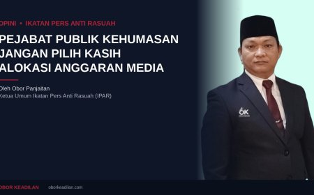 Ketua IPAR: Pejabat Publik Kehumasan Jangan Pilih Kasih dalam Alokasi Anggaran Media