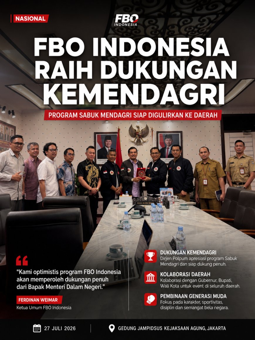 FBO Indonesia Raih Dukungan Kemendagri, Program Sabuknya Siap Digulirkan ke Daerah