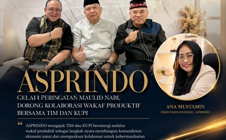 ASPRINDO, TIM, KUPI Perkuat Silaturahmi dan Ekonomi Umat lewat Wakaf Produktif di Peringatan Maulid Nabi
