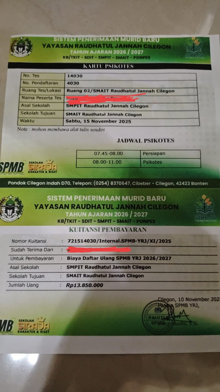 Tuntut Rp13,8 Juta, Wali Murid RJ Cilegon Cuma Dikembalikan Rp3,3 Juta