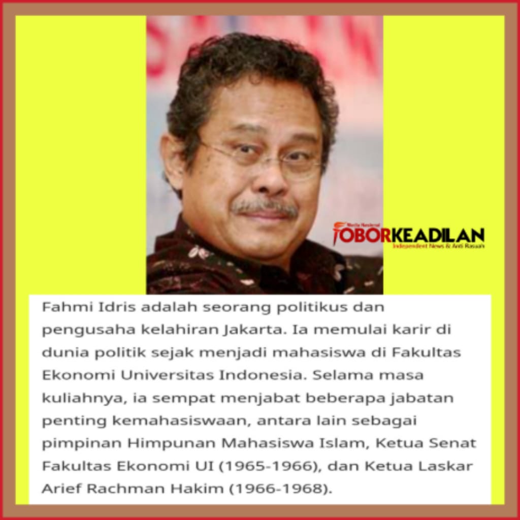 Breaking News, Tokoh dan Politisi Senior Prof. Dr. Fahmi Idris Tutup Usia