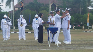 Kolonel Laut (P) M. Taufik, pimpin Lanal Babel disaksikan Danlantamal III Laksma TNI Deni Hendrata, SE, MM