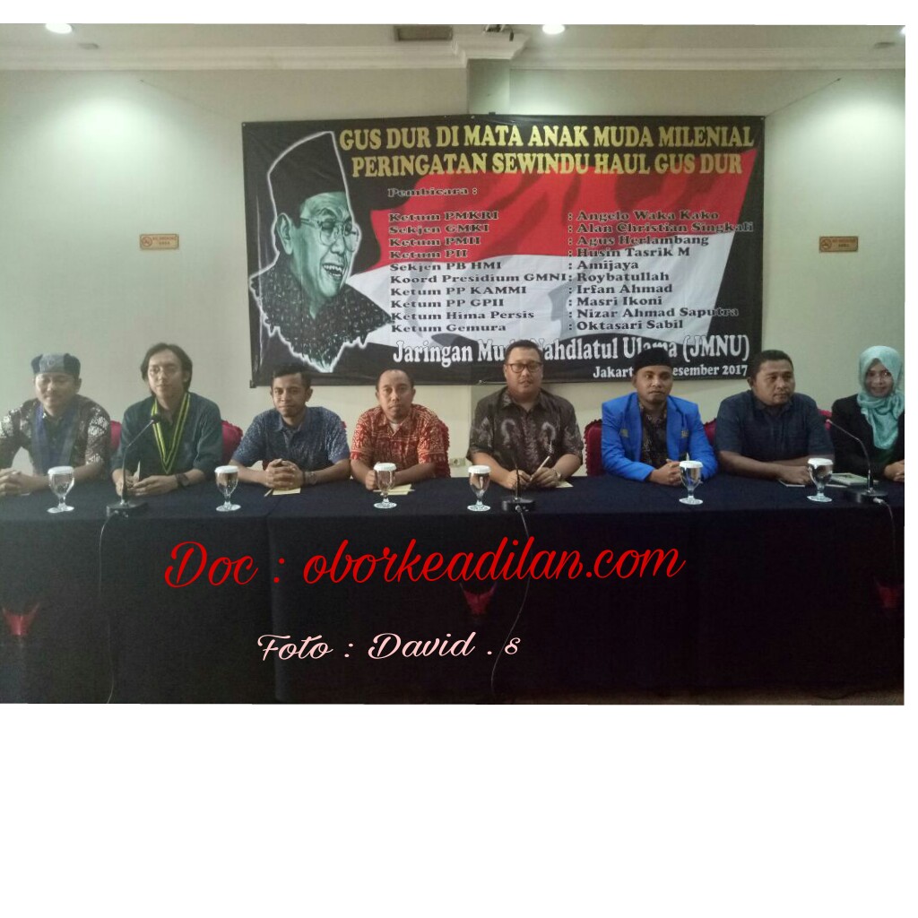 Peringatan Sewindu Haul Gus Dur di Hotel Mega Proklamasi Jakarta Pusat yang dihadiri 10 OKP