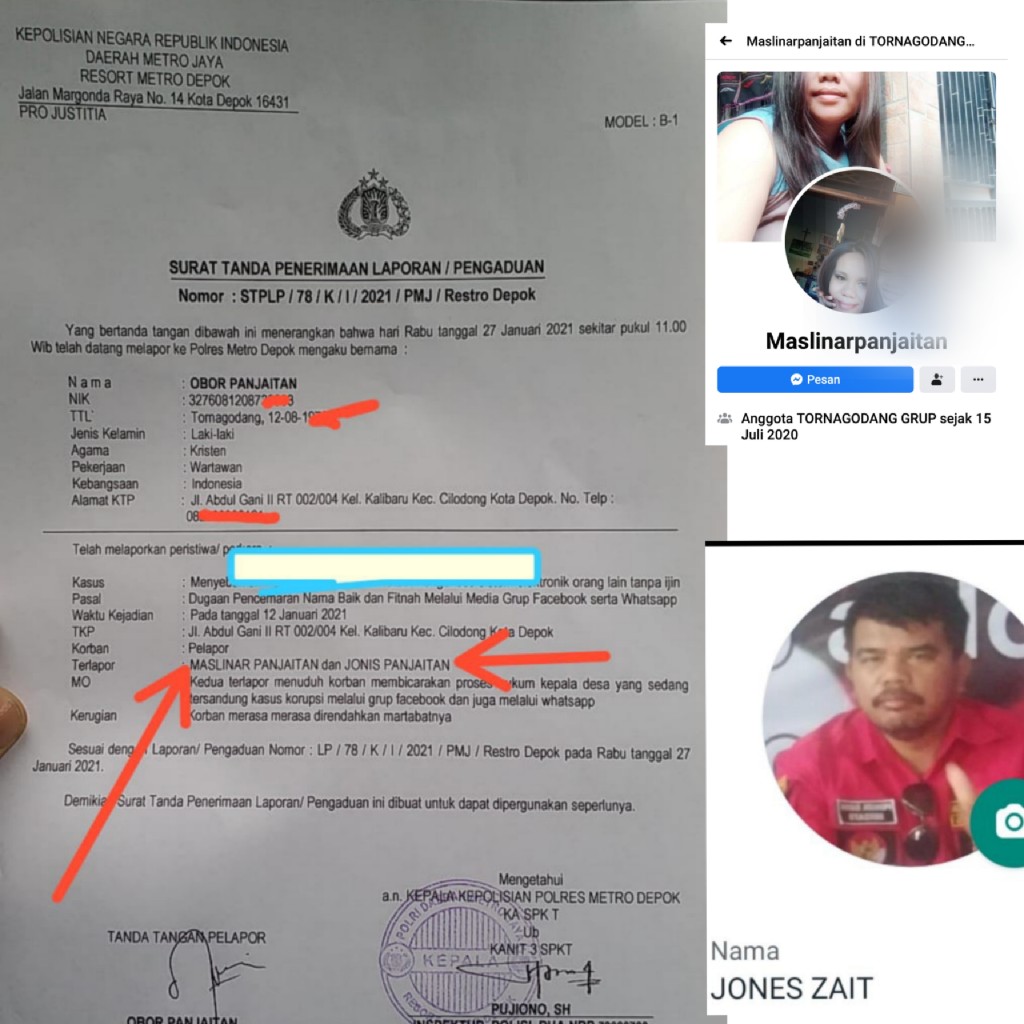 Dua Saudara Kandung Kades Tornagodang Di laporkan ke Polisi