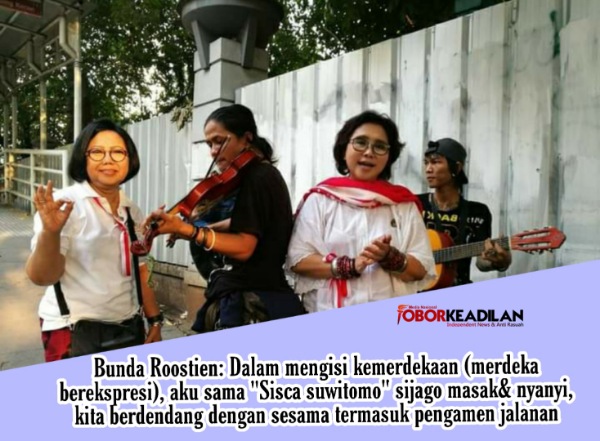 Bunda Roostien, Mengisi kemerdekaan: Kebebasan berbicara [Freedom of speech], Aktif dalam Kegiatan Sosial
