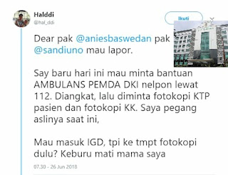 Haldi Warga DKI Dipersulit dapat Ambulans , Forum Peduli Warga (FPW) Minta Anis Copot Kadinkes DKI