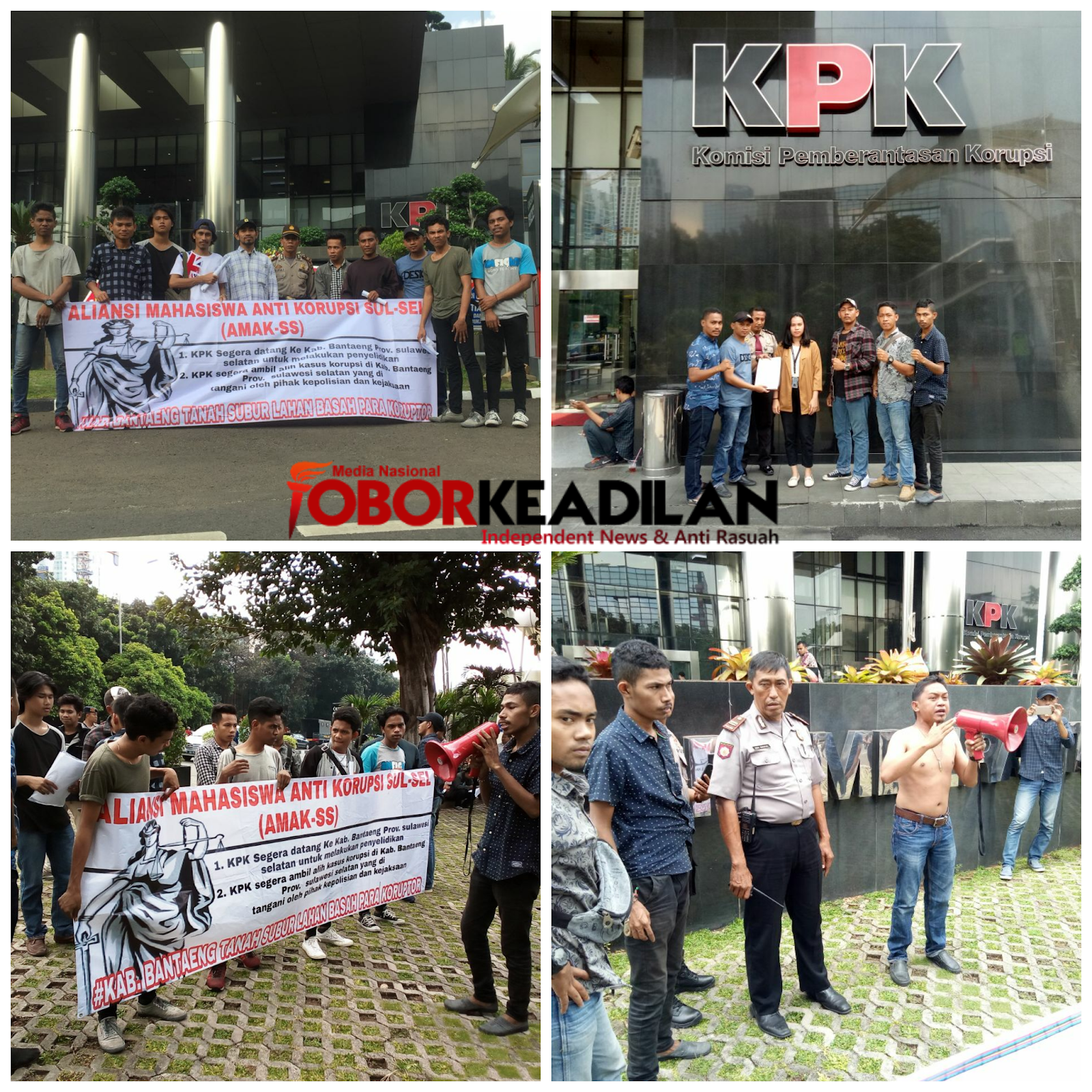 MAHASISWA SUL-SEL DEMO KPK USUT KORUPSI DI KAB. BANTAENG