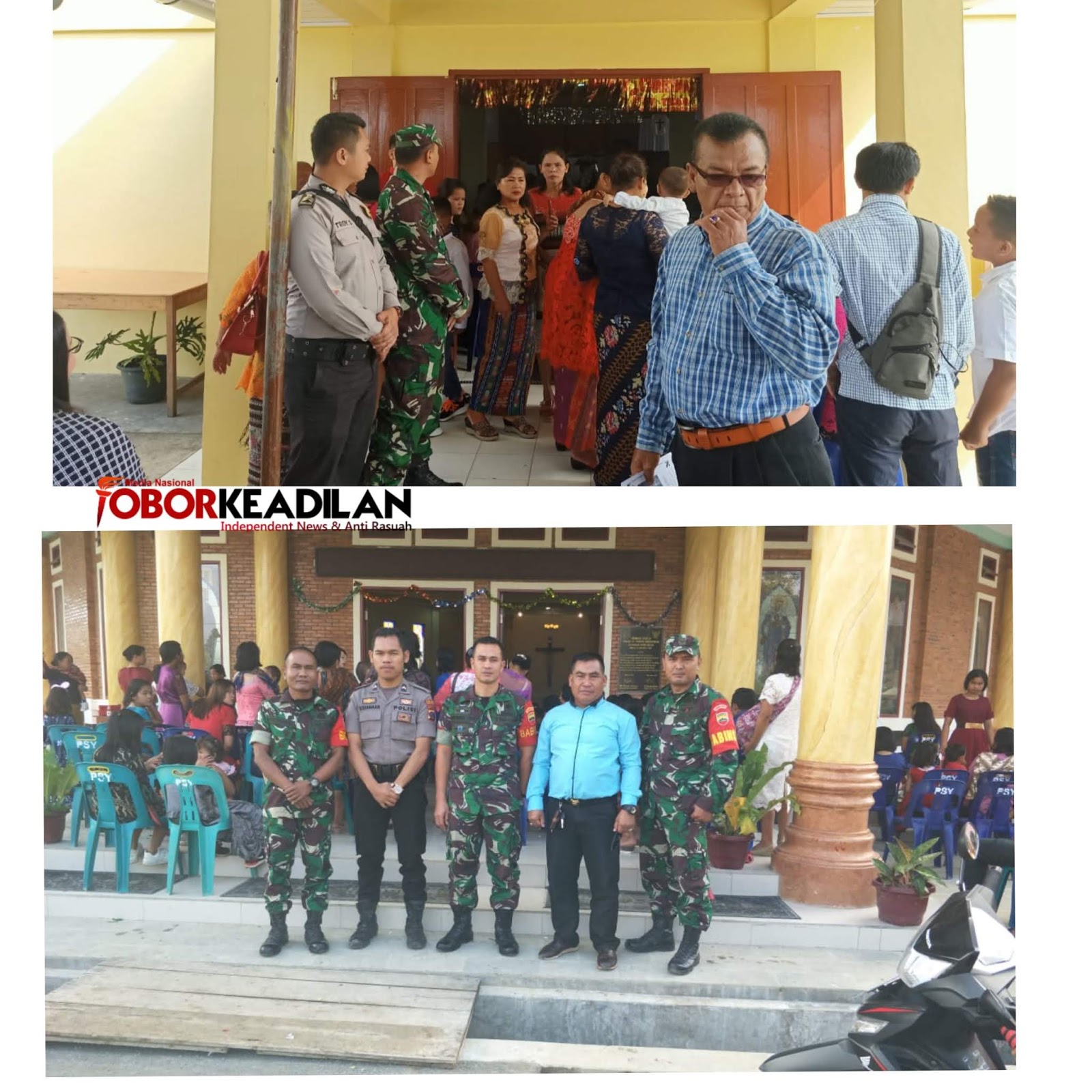 Ciptakan Rasa Nyaman dan Aman Perayaan Natal Parsoburan Habornas di Jaga Unsur TNI-POLRI
