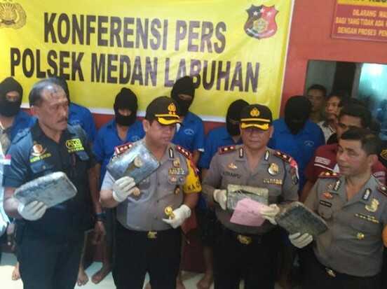 10 Pelaku Tindak Kejahatan 3C Ditangkap Timsus Polres Pelabuhan Belawan