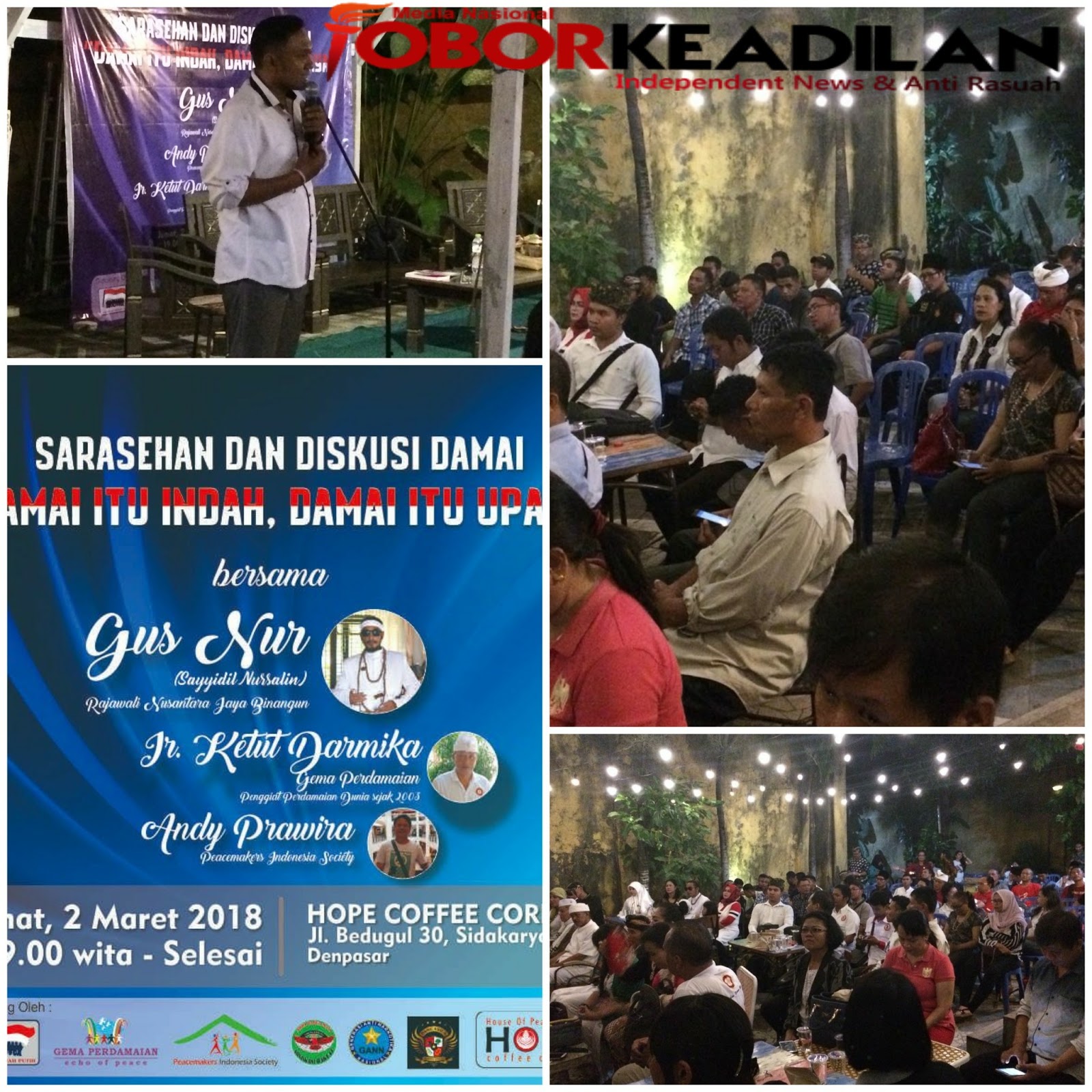 Gabungan Komunitas Ormas Perdamaian Provinsi Bali Gelar Acara Saresehan Dan Diskusi Damai  