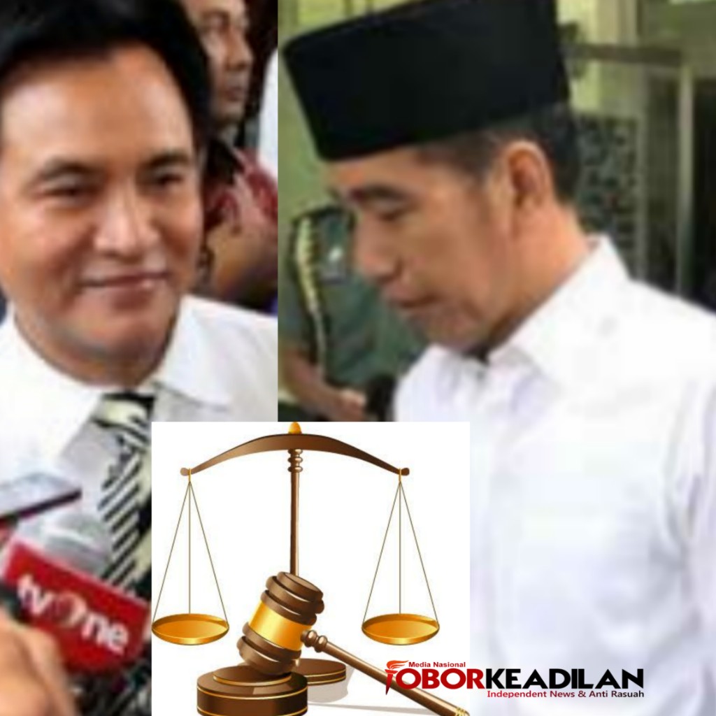 Brocast Meme UU No 42 Th 2008 Bertuliskan Jokowi wajib Cuty ,Yusril : Itu Sesat dan Berbahaya