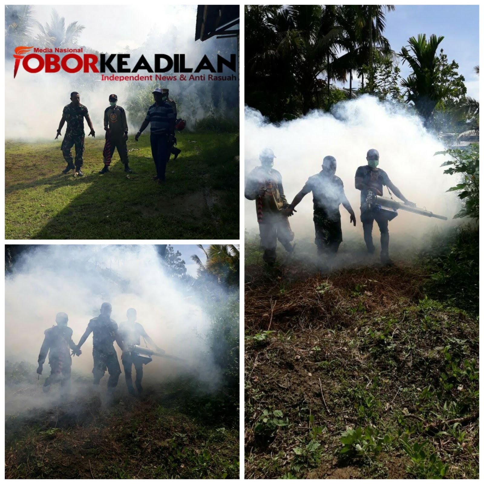 ANGGOTA KORAMIL WARBAH BANTU DINKES KABUPATEN WAROPEN MELAKUKAN FOGGING