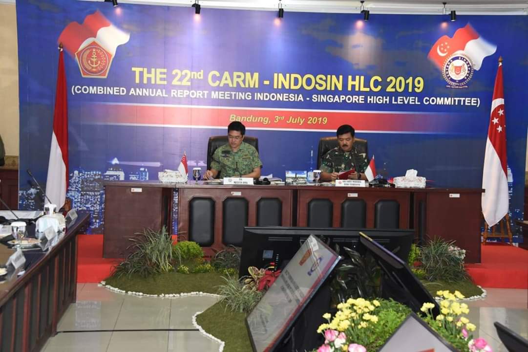 Panglima TNI Bersama Pangab Singapura Pimpin Sidang CARM Indosin HLC Ke-22 di Bandung