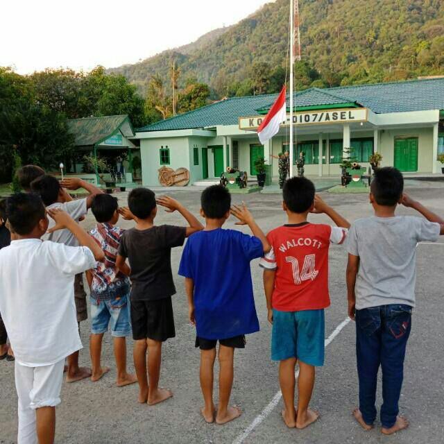 Kami Merah Putih !! Kami Bangga Punya Kodim 0107/ Aceh Selatan', Teriak Lantang Anak Kota Naga