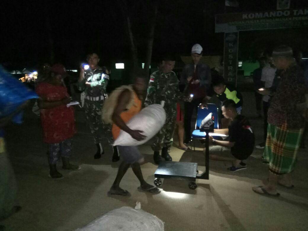 Satgas Yonif PR 432 Kostrad Amankan 2 Ton Lebih Kayu Masohi Ilegal Dari PNG  