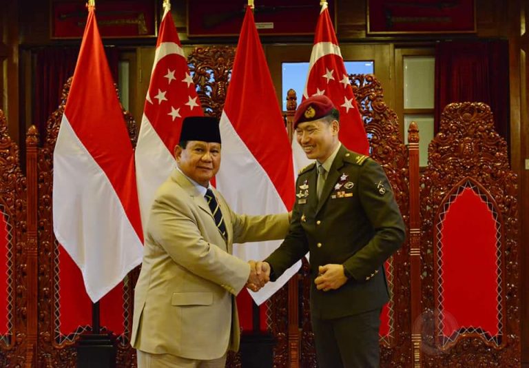 Menhan RI Prabowo Subianto Terima Kunjungan KASAD Tentara Singapura
