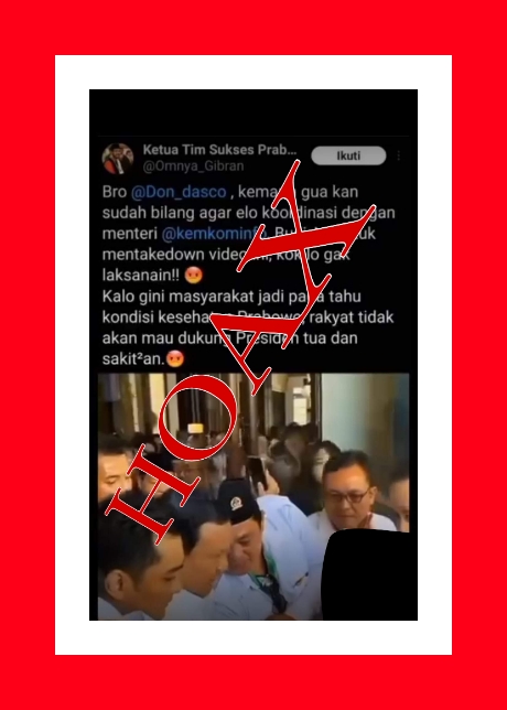Propaganda Narasi Masuk RS, Prabowo Kembali Jadi Korban Kampanye Hitam