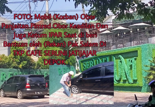 Pemilik Cafe Seruni Jatijajar Kempesin Ban Mobil Pimred Obor Keadilan, Istrinya; "Kami Keluarga Brimob"
