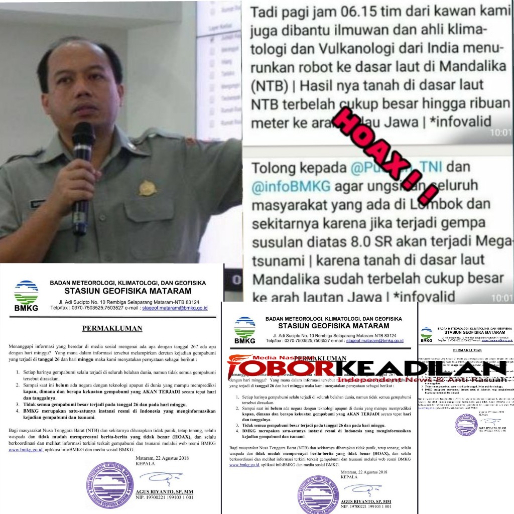 Dasar Laut NTB Terbelah, Masyarakat  Jangan Percaya! Kata BNPB itu Hoax