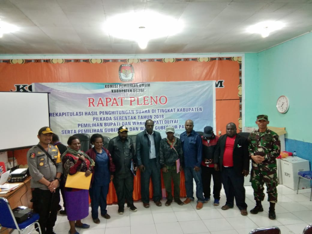 Pelaksanaan Sidang Pleno Pilgub Papua Di Kabupaten Deiyai Berjalan Aman Dan Lancar