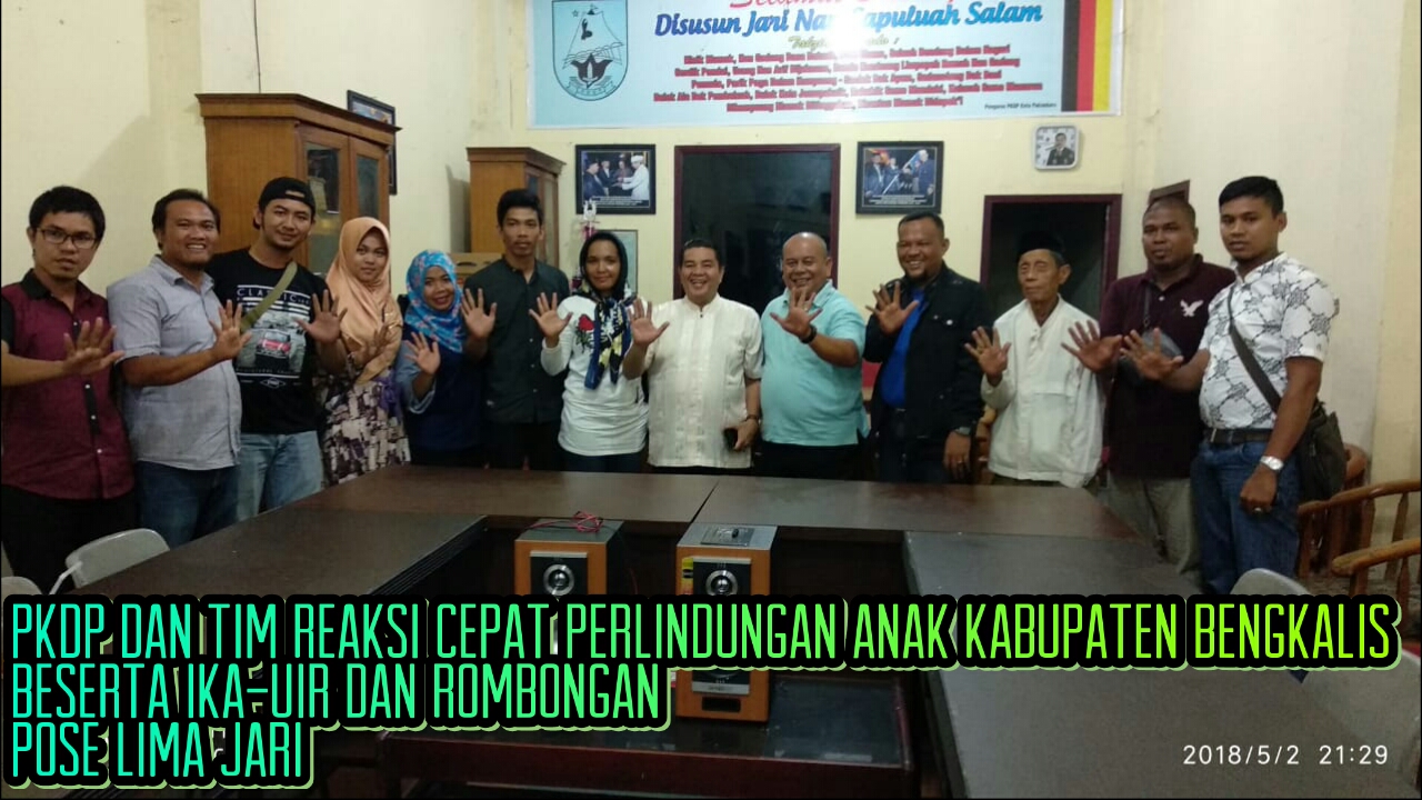 Kedatangan Rombongan Tim Reaksi Cepat Perlindungan Anak,IKA-UIR,Forum Anak Gang Hasanah RT 04 RW 02 Kelurahan Duri Timur Dan Punk Duri Di Kantor PKDP Pekan Baru Disambut Baik