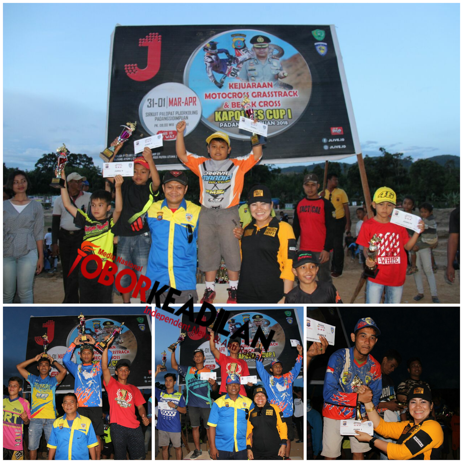 KEJUARAAN MOTORCROSS DAN BECAKCROSS  RESMI DITUTUP OLEH KAPOLRES PADANGSIDIMPUAN AKBP HILMAN WIJAYA, SIK. MH.