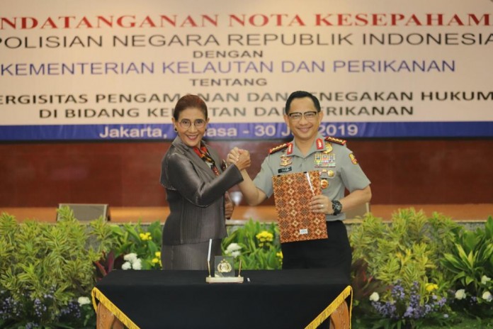 Tandatangani MoU, Menteri Susi: KKP Perlu Dukungan Polri