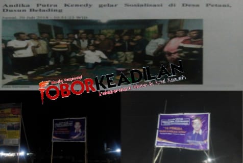 Alamak !!! Acuhkan Peraturan KPU Andika Putra Kenedi. ST Dituding Lakukan Sosialisasi dan Pasang Baliho di Beberapa tempat secara Terang - terangan