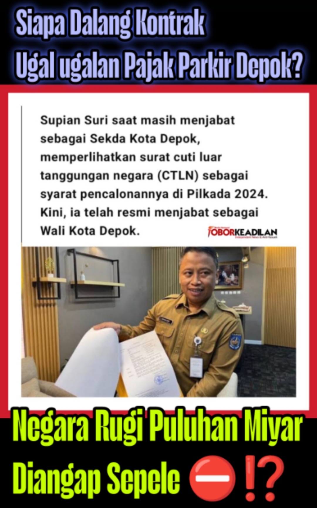 Obral Aset Daerah: Siapa Bermain di Balik Pajak Parkir Depok?