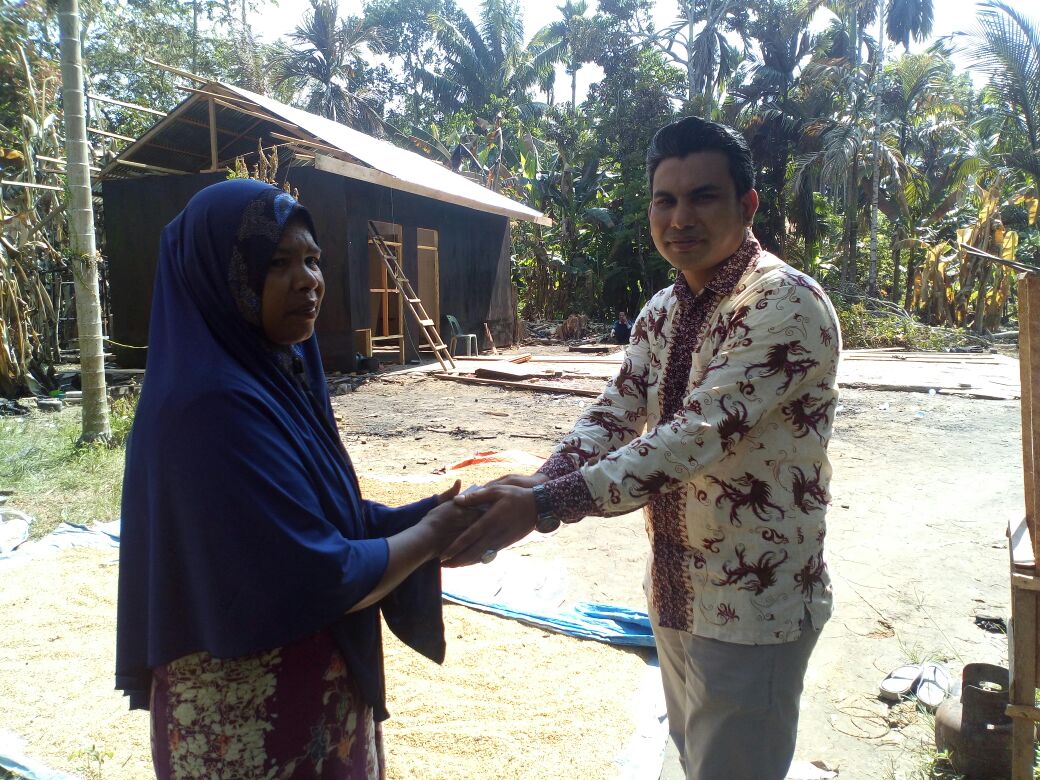 PA Pante Bidari Bantu Korban Kebakaran, Aminah Janda Satu Anak di Madat
