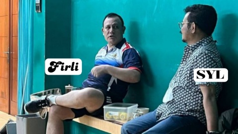 Foto Firli Bahuri Dengan SYL Dikaitkan Kabar Pemerasan Pimpinan KPK 