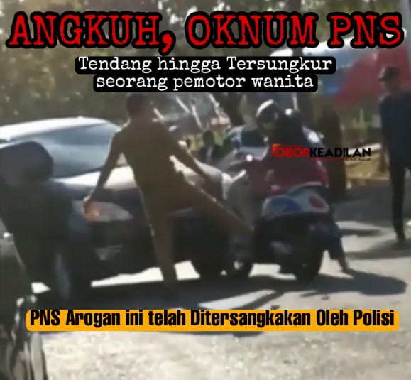 Tendang Pemotor Wanita Hingga Tersungkur ke Aspal, PNS Arogan ini Diamankan Polisi