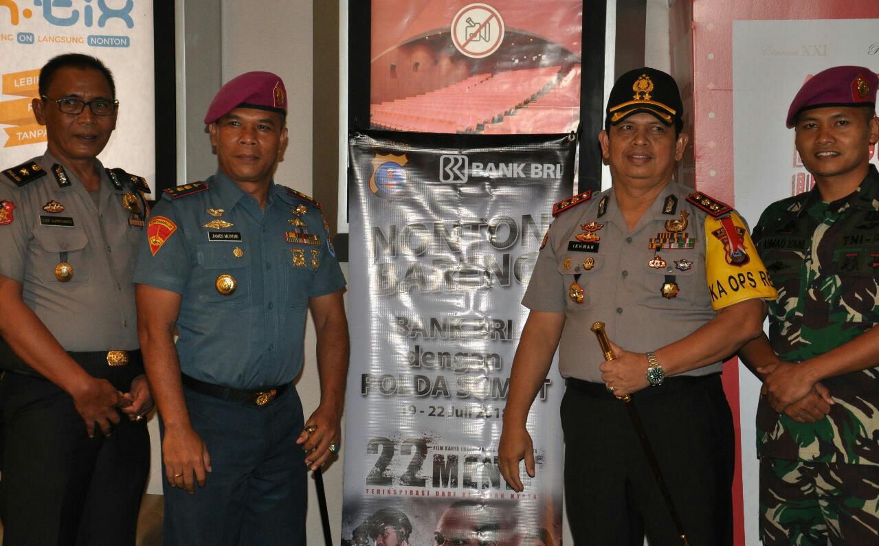 Film 22 Menit Ternyata Banyak Peminatnya, Bahkan Kapolres Belawan dan Danyon Marhanlan I Belawan Ikutan Nobar di Suzuya