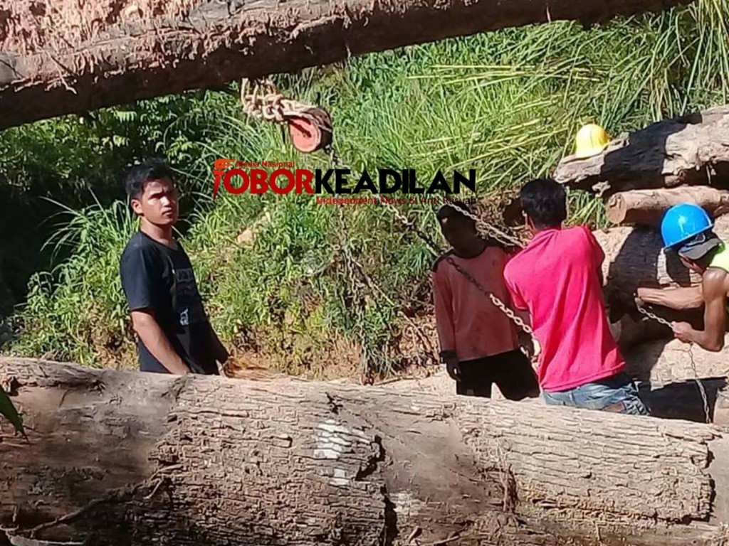 Jembatan Aek Marihan Desa Lumban Rau Timur Dusun Sibaning Ambruk, Hima-Tobasa: Pemda Jangan Buta