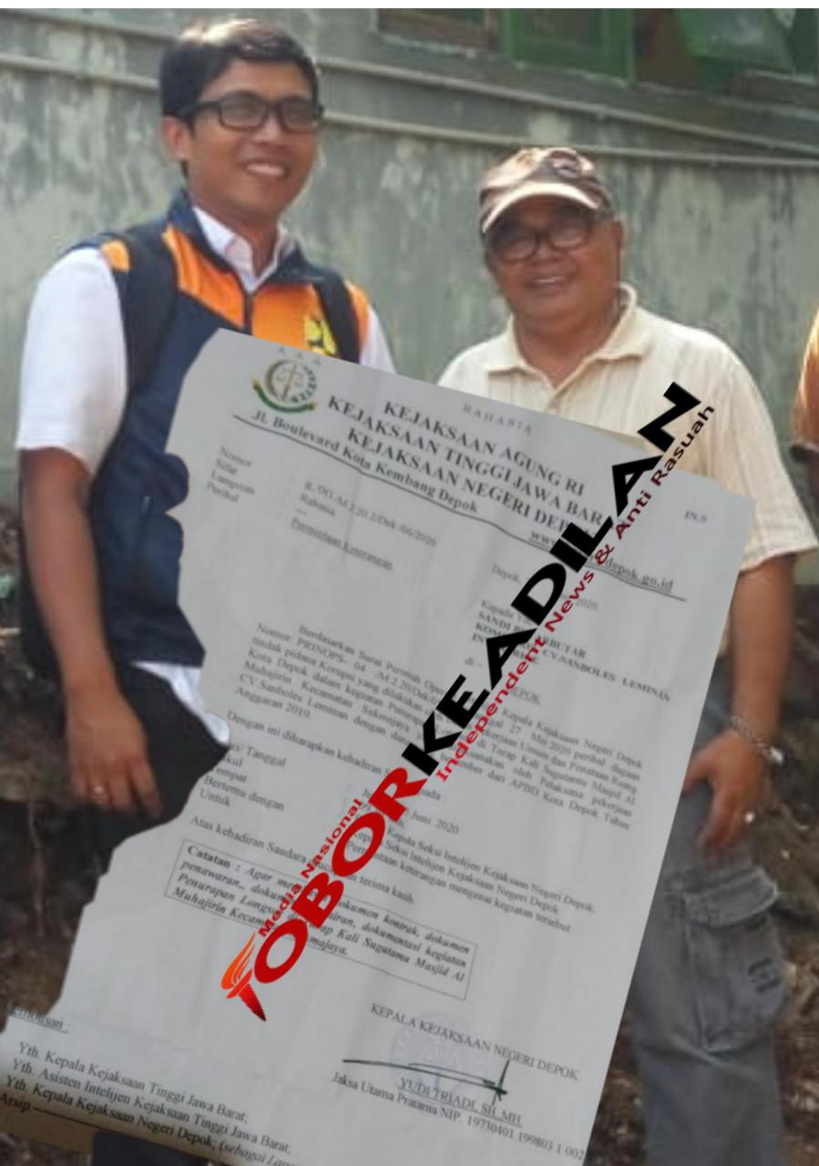 Kasi Intel Kajari Depok Akui Panggil Bahtiar Dkk Terkait Proyek Bronjong Longsor Masjid Al-Mujahirin 