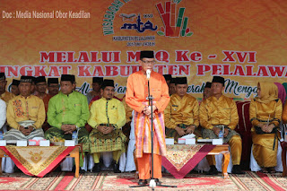 Wabup H.Zardewan Buka MTQ Ke XVI Tingkat Kabupaten Pelalawan