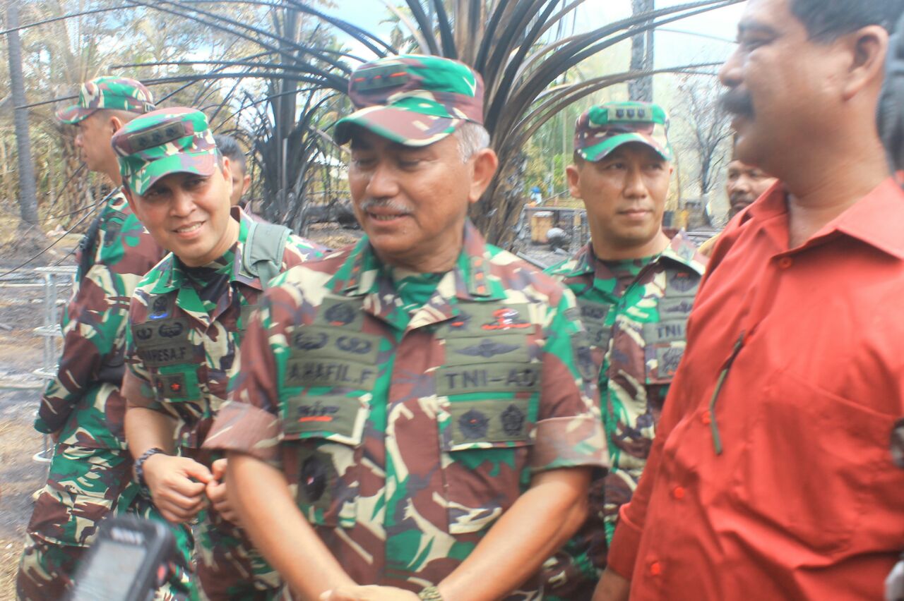 Pangdam kunjungi lokasi sumur minyak yang terbakar