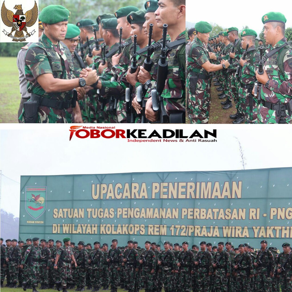 Kasdam XVII/Cendrawasih, Brigjen TNI I.Nyoman Cantiasa Pimpin Upacara Penerimaan Satgas Pantas RI-PNG