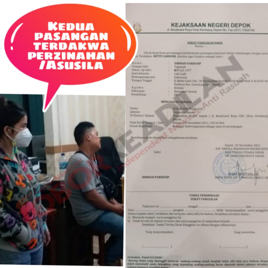 Wanita 'Oknum ASN Lemhanas' Yang Kena OTT Tidur Dengan Andi Sepriyanto Silalahi, Berakhir di Pengadilan Depok