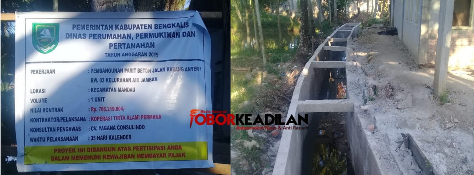 Oknum DPRD Kab. Bengkalis Diduga Terlibat Proyek Pengerjaan Parit Beton Senilai 766 Juta 