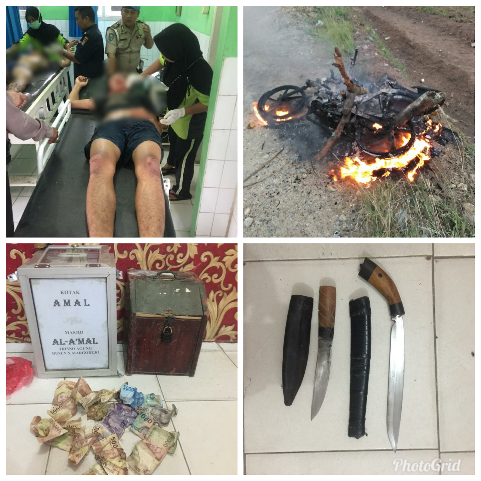 Tragis !! Satu dari Dua Pencuri Kotak Amal Tewas Dimassa  