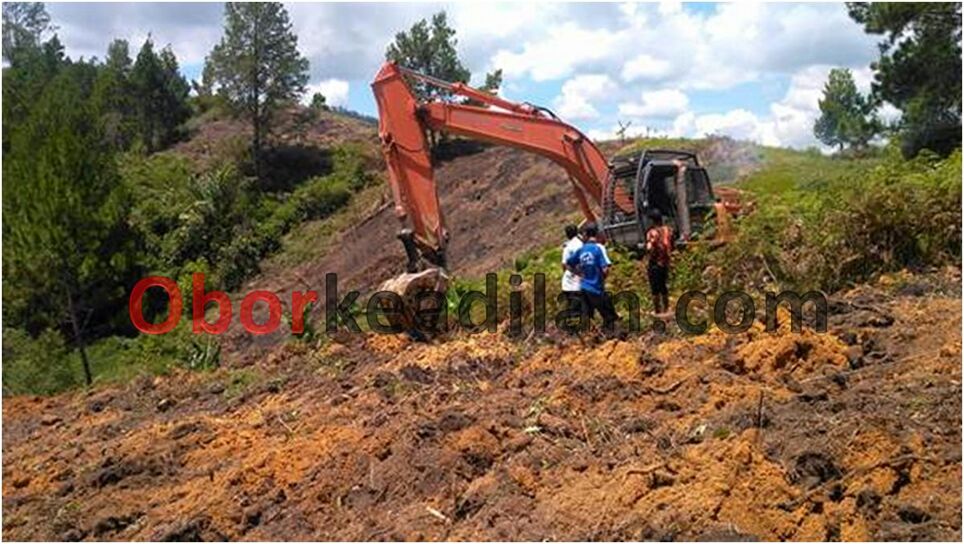 KAWASAN HUTAN LINDUNG DIHAJAR ALAT BERAT PENGUSAHA TOBASA