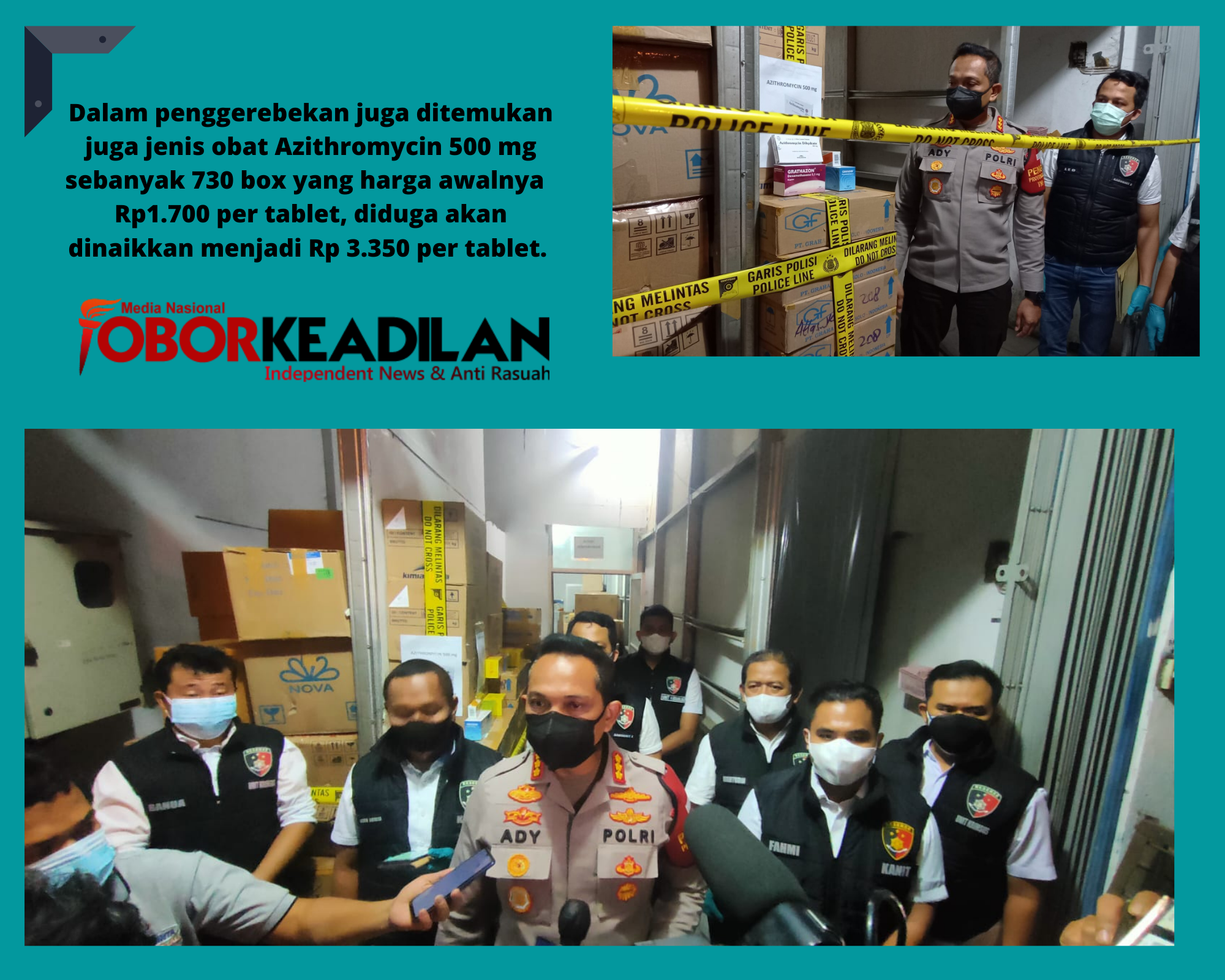 Gudang Penimbunan Obat Obatan Covid-19 Berhasil Grebek Polres Jakarta Barat Di Wilayah Kalideres