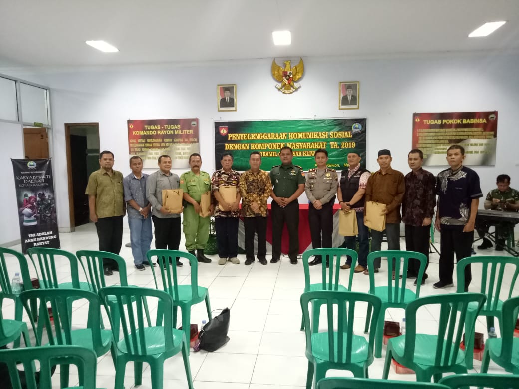 Koramil 5 Pasar Kliwon Kodim 0735 Surkarta Gelar Komsos Dengan Komponen Masyarakat