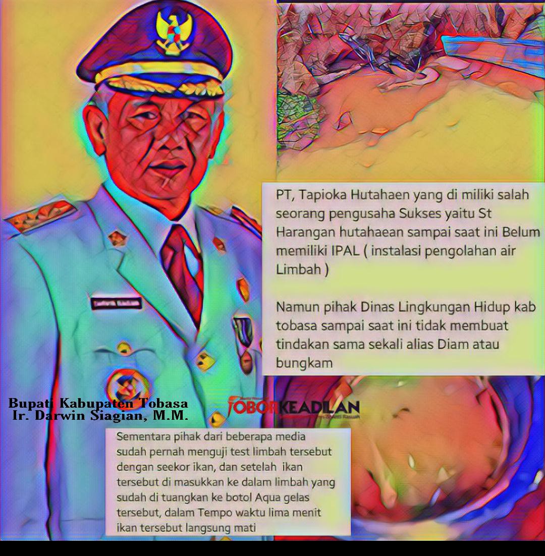 Tentang IPAL PT Tapioka Hutahaen, Bupati Darwin Siagian [cc'Dinas Lindup] Lakukan Pembiaran